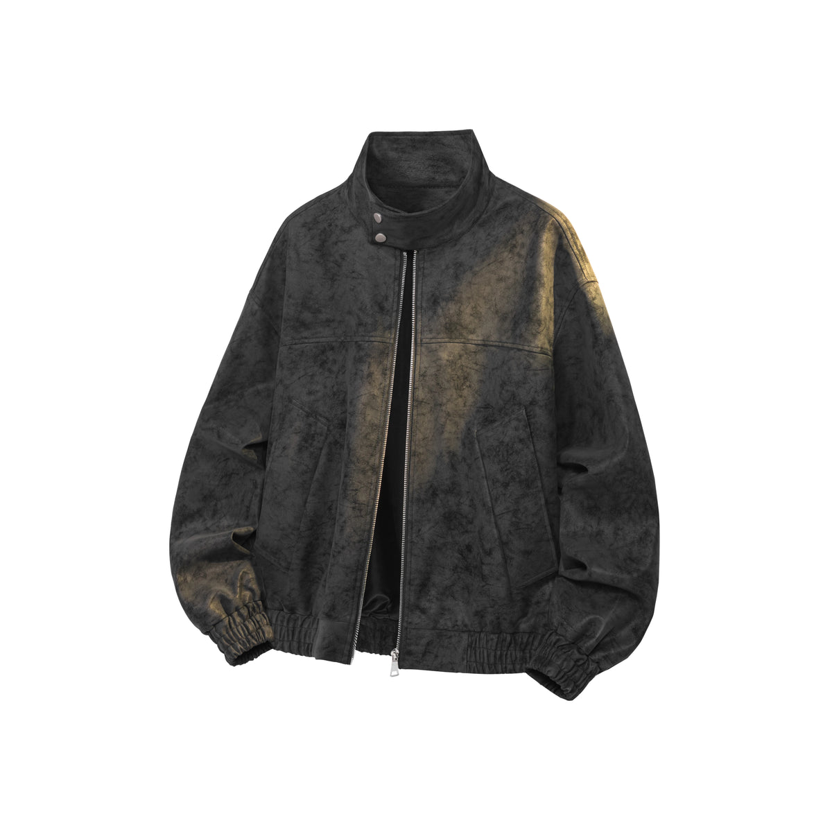 Men's Vintage Motorcycle Faux Leather Jacket - Padded