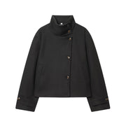 Women's Stand-Collar Short Jacket — Chic Street-Style Winter Coat