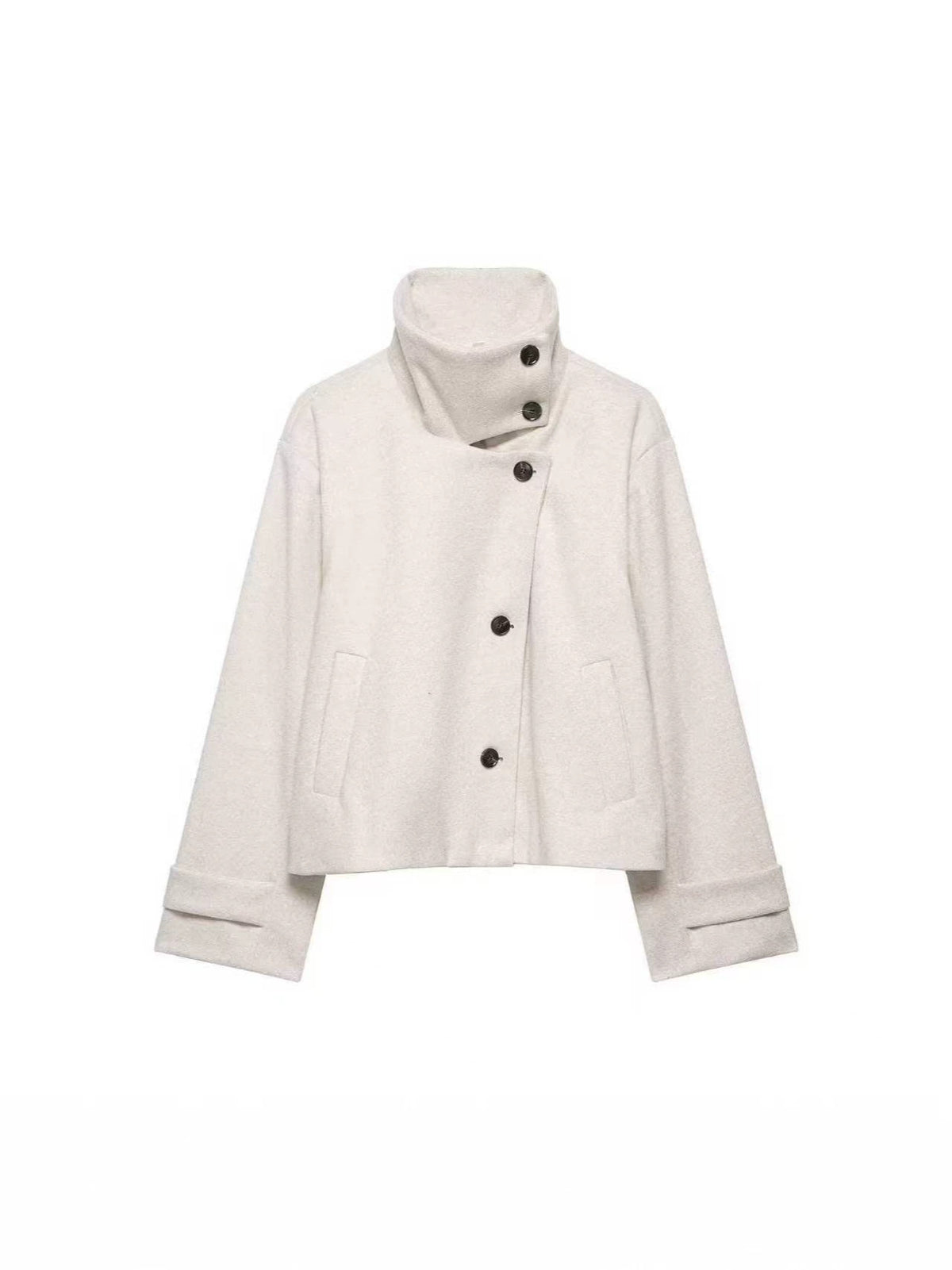 Women's Stand-Collar Short Jacket — Chic Street-Style Winter Coat