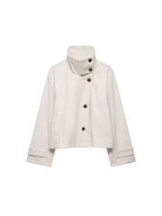 Women's Stand-Collar Short Jacket — Chic Street-Style Winter Coat