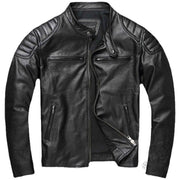 Men's Faux Leather Jacket - Stand Collar or Lapel