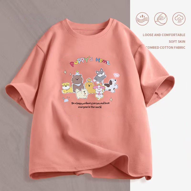 Women's Cartoon Print T-Shirt — Loose Short-Sleeve Round-Neck Summer Top - photo 35
