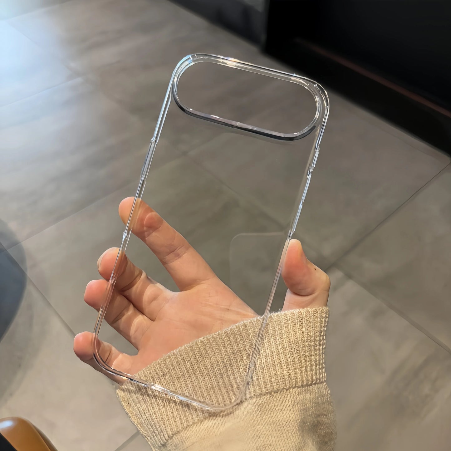 Luxury Hard Transparent Hard Plastic Case for iPhone 17 Air 16 15 14 Plus 13 12 11 Pro Max Clear Ultra Thin Slim Glossy Cover