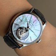 Merkur Men's Tourbillon Watch – Sapphire, Mother of Pearl Dial, Waterproof, 42mm