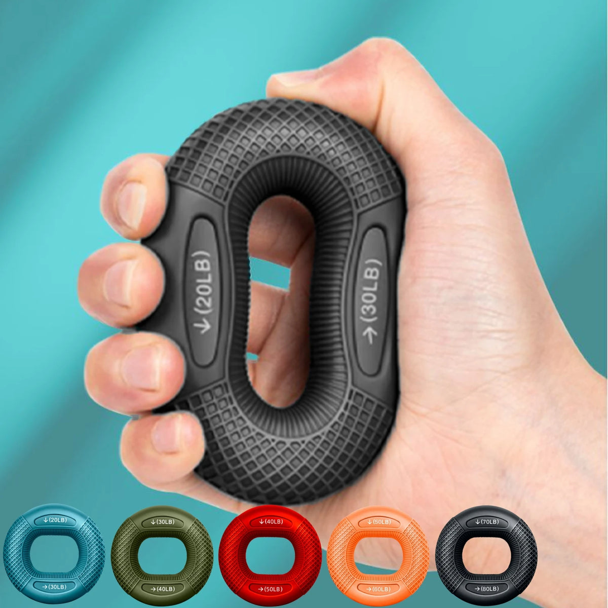 Silicone Finger Strengthener Ring – Hand Grip & Wrist Exercise Trainer