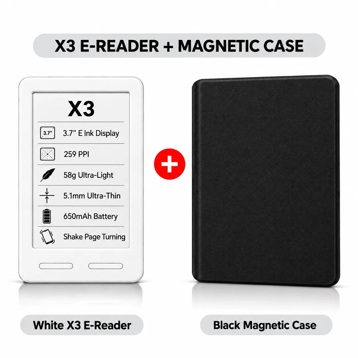 XTEINK X3 Pro E-Reader – Pocket-Size E-Ink Reader, Lightweight