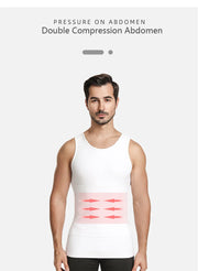 YBFDO Men's Body Shaper Compression Vest – Slimming Seamless Tank Top