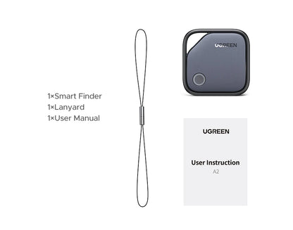 UGREEN Smart Bluetooth Tracker, Keys Finder Item Locator SmartTag Up to 2 Year Battery Phone Finder For Apple Find My (only IOS)