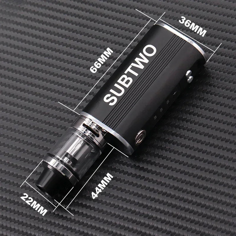 SUBTWO 100W Vape Box Mod E Cigarettes Kit 30W/60W/100W Power Adjust Battery with 0.3ohm 2.5ml Bottom Atomizer Vaper Smoke Pen