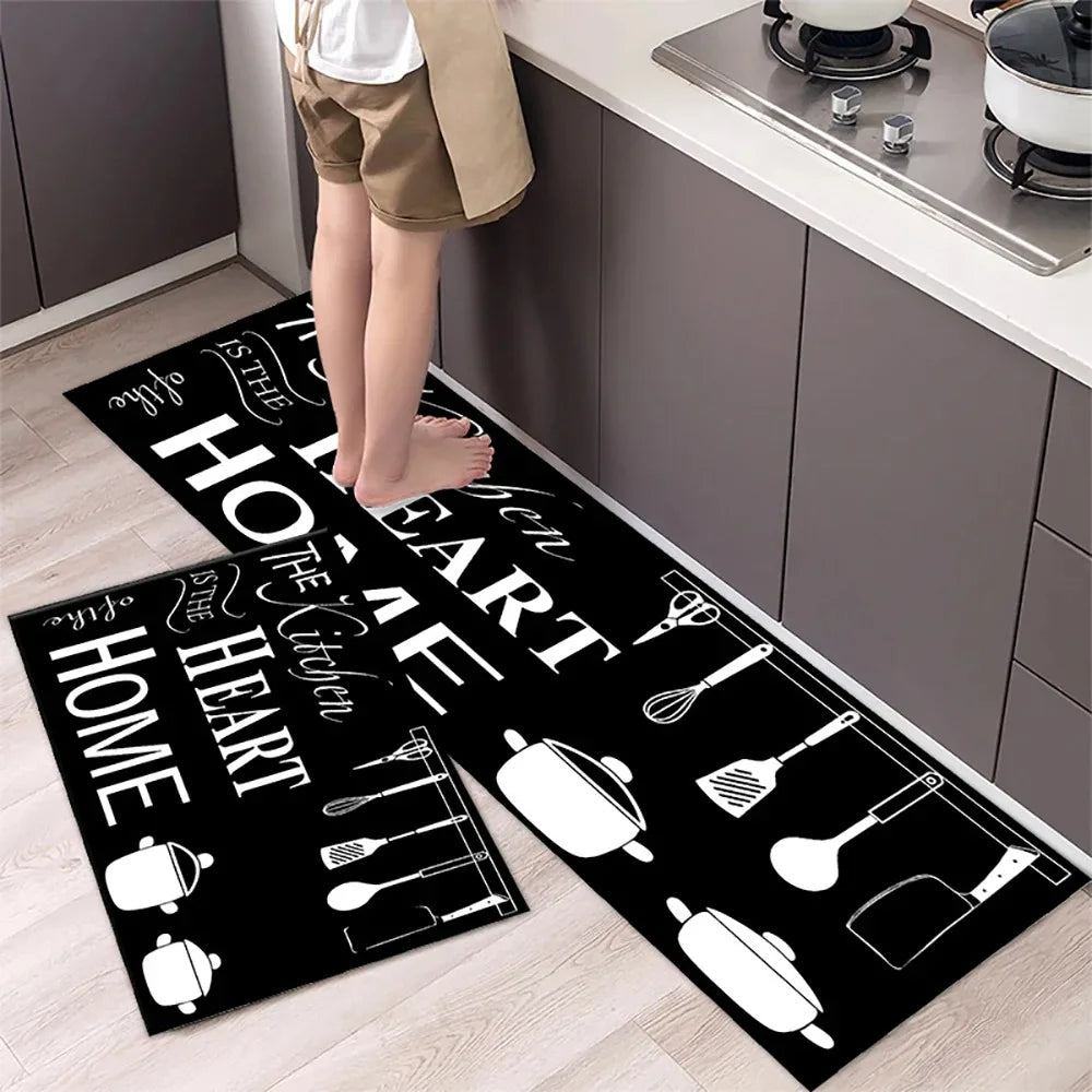 Non-Slip Velvet Kitchen Runner Mat – Absorbent Long Floor Rug