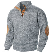 Men's Stand Collar Knitted Jumper – Long Sleeve Casual Winter Sweater
