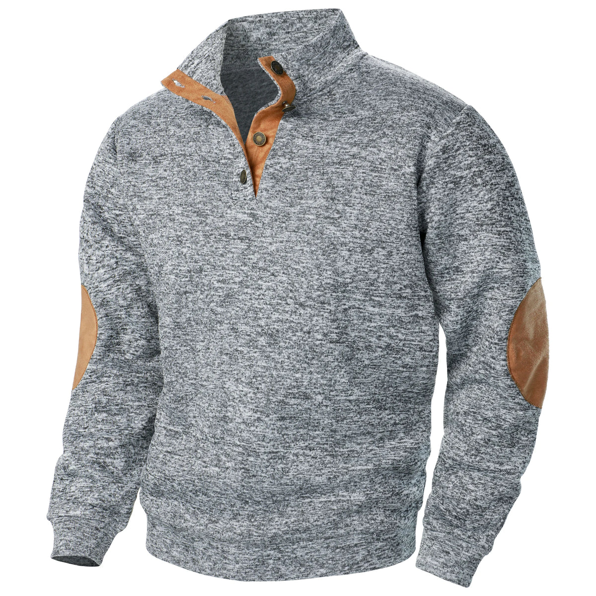 Men's Stand Collar Knitted Jumper – Long Sleeve Casual Winter Sweater