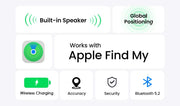 Rechargeable Wallet Tracker Card for Apple Find My