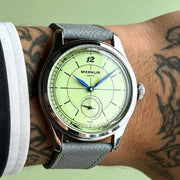 Merkur Men's Cross Line Sector Dial Watch – Green, Retro Casual, Manual