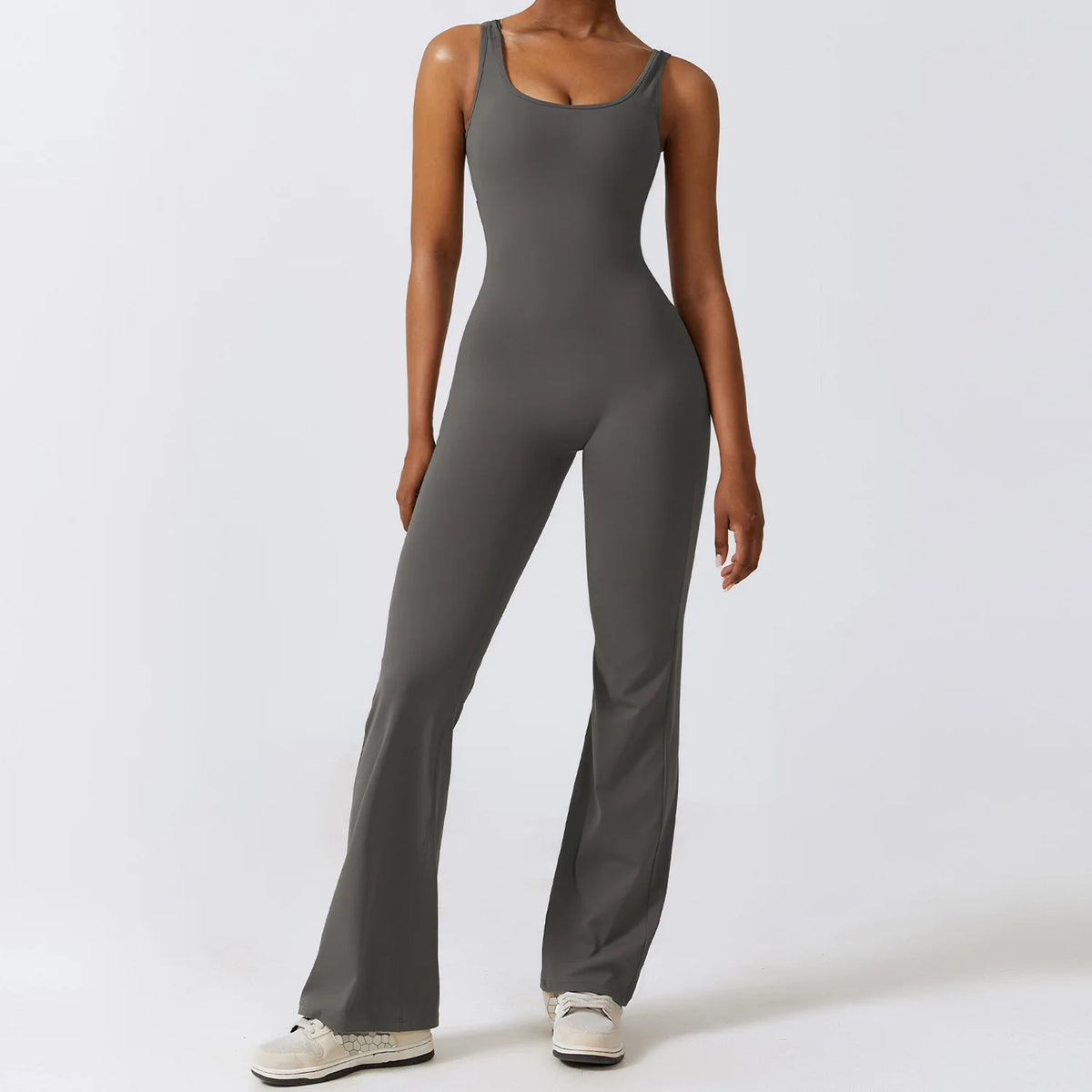 Women's Gym Jumpsuit Set – Yoga Sportswear Romper with Push-Up Support
