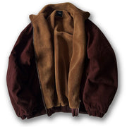 Men's Vintage Polar Wool Winter Jacket – Thick Warm Zip-Up Coat