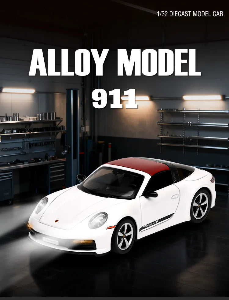Porsche 911 Targa 4S 1:32 Diecast Model Car – Collectible Toy