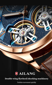 AILANG Men's Automatic Tourbillon Skeleton Watch – Leather Strap