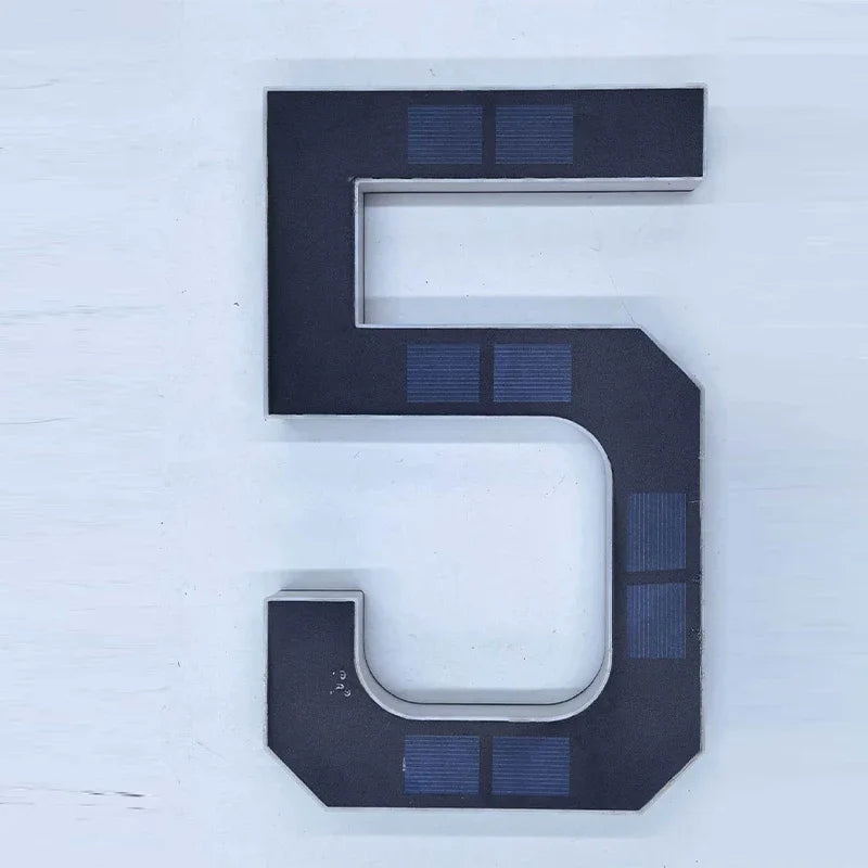 Solar LED House Number Sign – Waterproof Outdoor Address Plate Light