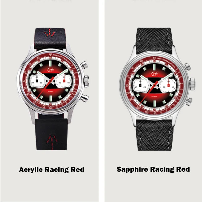 Fod Men's Retro Chronograph Mechanical Watch – ST1901, Racing Series, 38mm