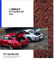 WELLY Porsche 911 Turbo 1974 1:24 Diecast Model Car – Collectible