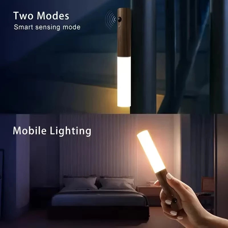 Rechargeable Motion Sensor Night Light – Magnetic LED Wall Lamp