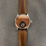 Jacques Genry Men's Tourbillon Watch – 42mm, Manual, Brown Sanded Dial