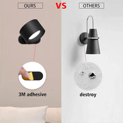 Rechargeable LED Wall Sconces – Dimmable Magnetic Lamps, 360° Rotation