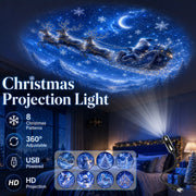 Christmas Projector Light – 8 Festive Patterns Night Light Display