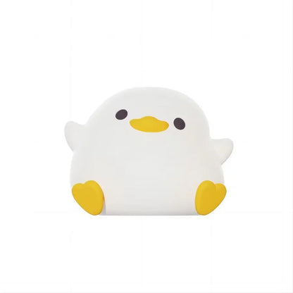 ED Night Light Cute Duck Cartoon Animals Silicone Lamp for Children Kid Touch Sensor Timing USB Rechargeable for Birthday Gifts