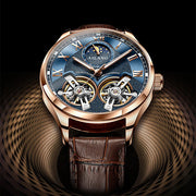 AILANG Men's Automatic Tourbillon Skeleton Watch – Leather Strap