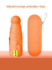 Mini Anti-UV Umbrella – Compact Sun & Rain Protection, 6 Reinforced Ribs