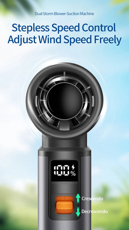 600000RPM Air Duster Blower Brushless Turbo Fan Strong Wind Speed Adjustable Turbo Jet Blower Rechargeable Compressed Air Duster