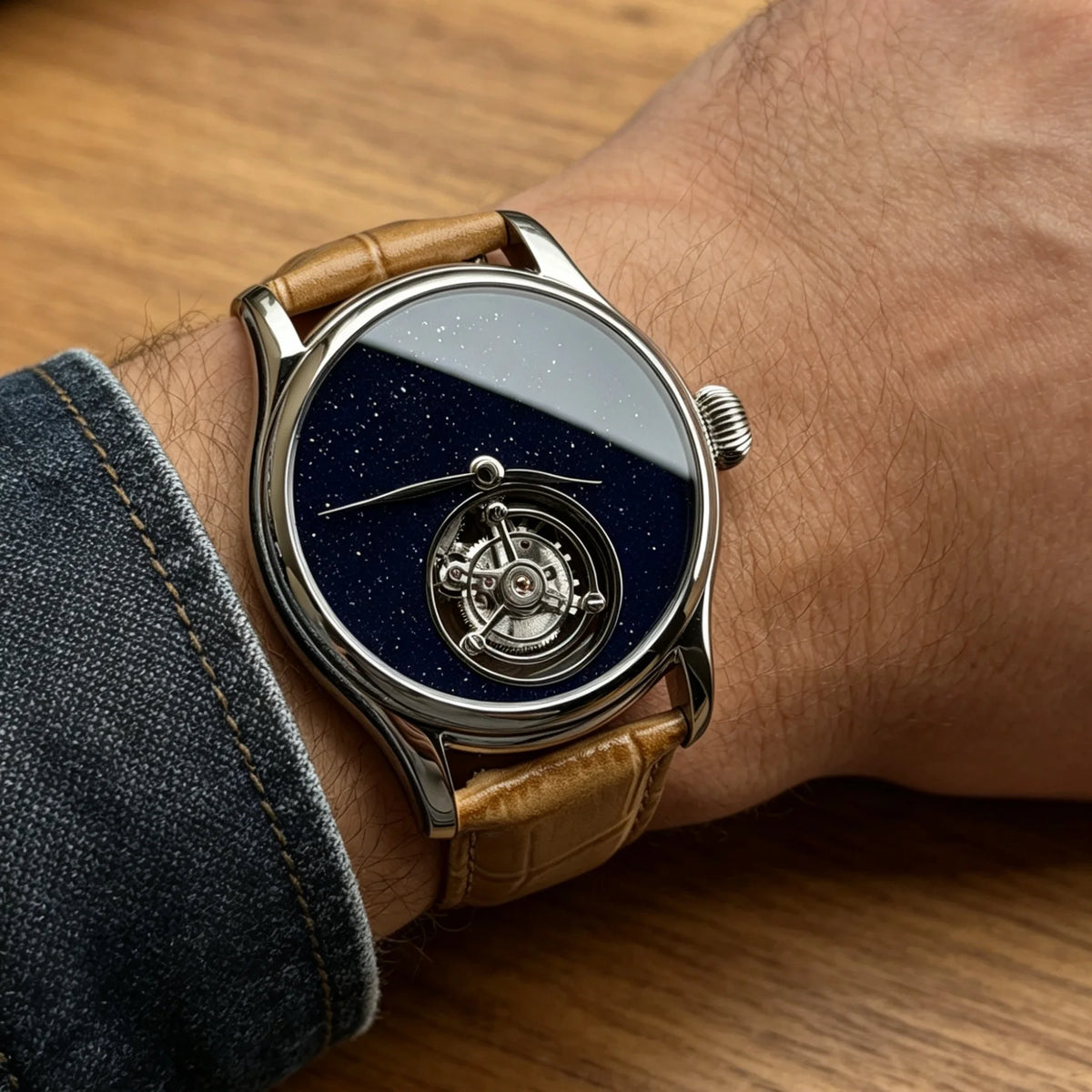 Merkur Men's High-Frequency Coaxial Tourbillon Watch – Sapphire