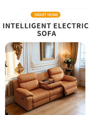 Electric Home Theatre Sofa — 3-Seater Power Recliner, USB, Lay-Flat