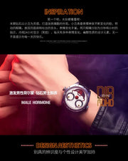 Joker Men's Automatic Moon Phase Diving Watch – Leather Strap