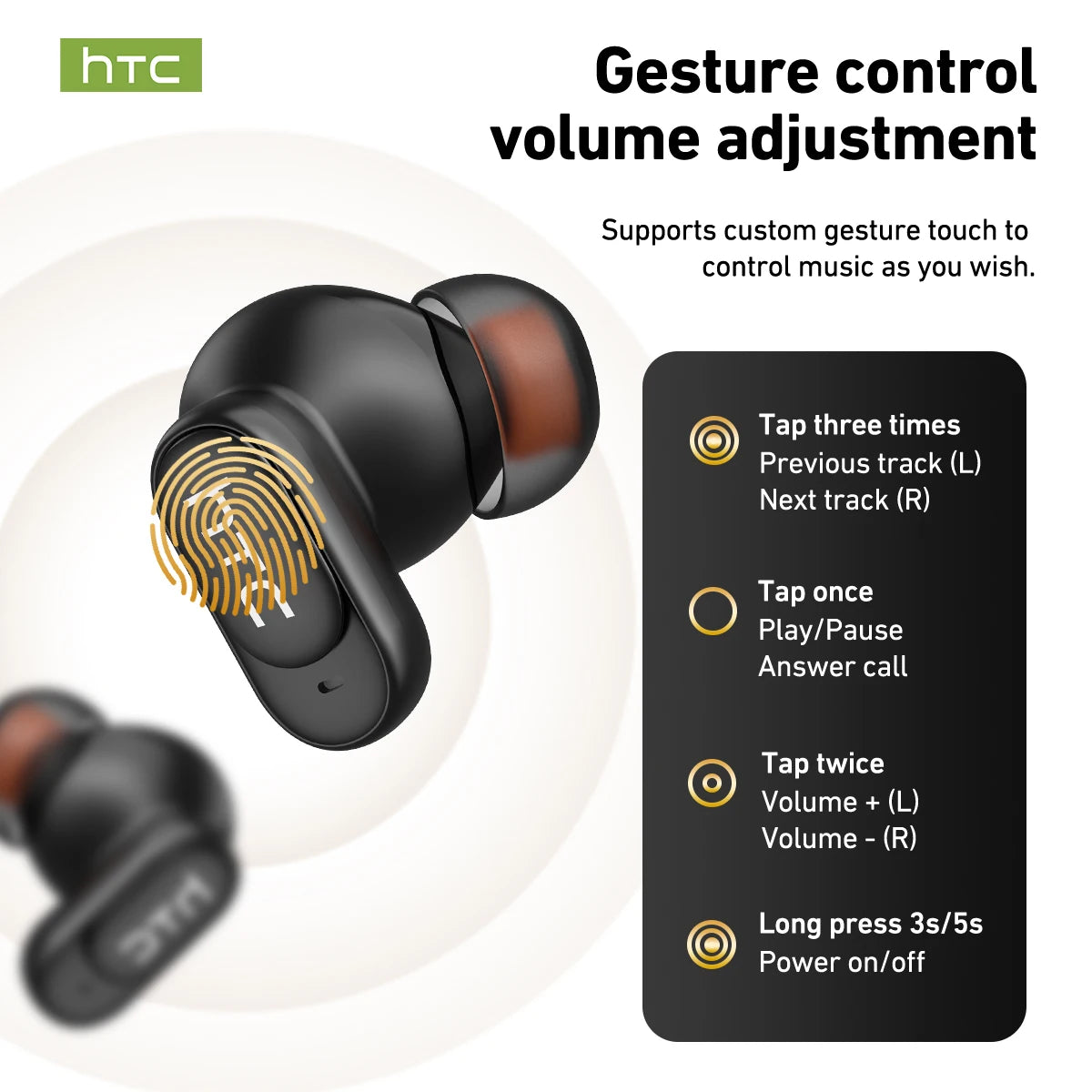 HTC NE79 TWS Earbuds – Bluetooth 6.0, AI Translation, ENC Noise Cancelling