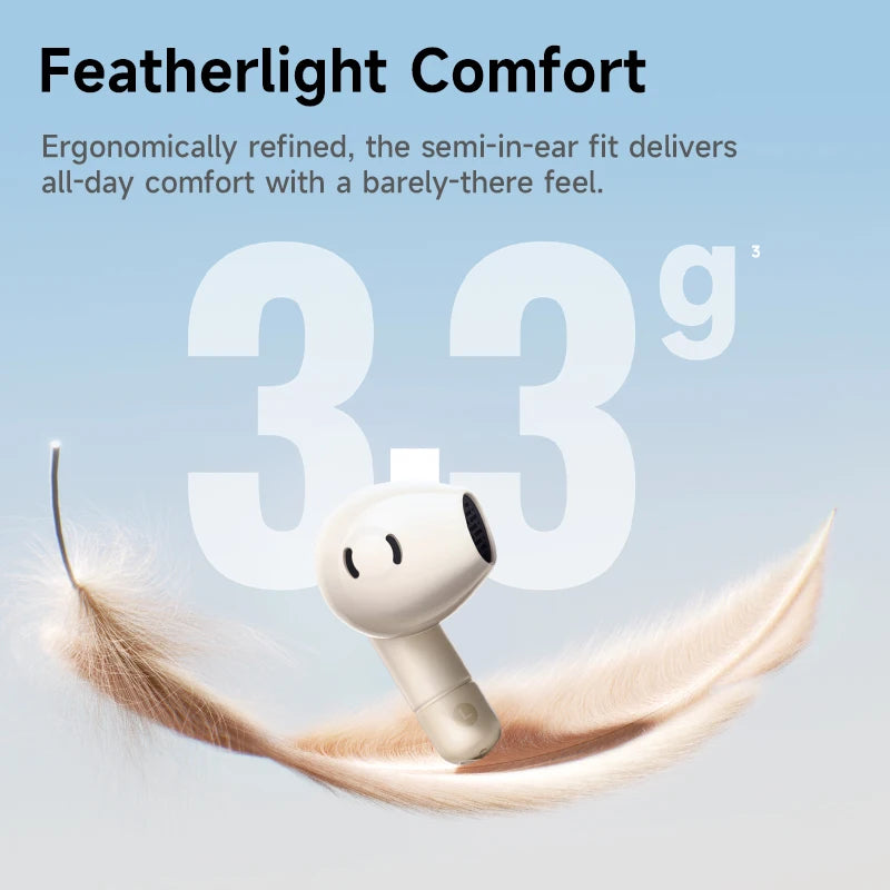 Baseus Bass BS2 Lite TWS Earbuds – Bluetooth 6.0, 40H Playtime, ENC