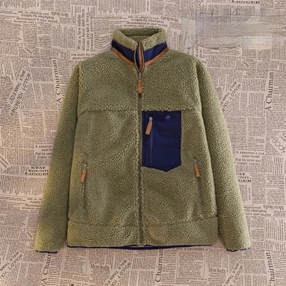 Motorcycle Outdoor Fleece Jacket For Men/Women Double Sided Fleece Thickened Plush Rider Cycling Suit Lamb Wool Windproof Jacket