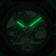 AILANG Men's Square Automatic Tourbillon Watch – Hollow Dial