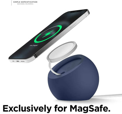 Magnetic Wireless Charging Desk Ball Shape Silicone Holder Stand For Magsafe APPLE iPhone 15 14 13 12 Pro Charger Dock Station