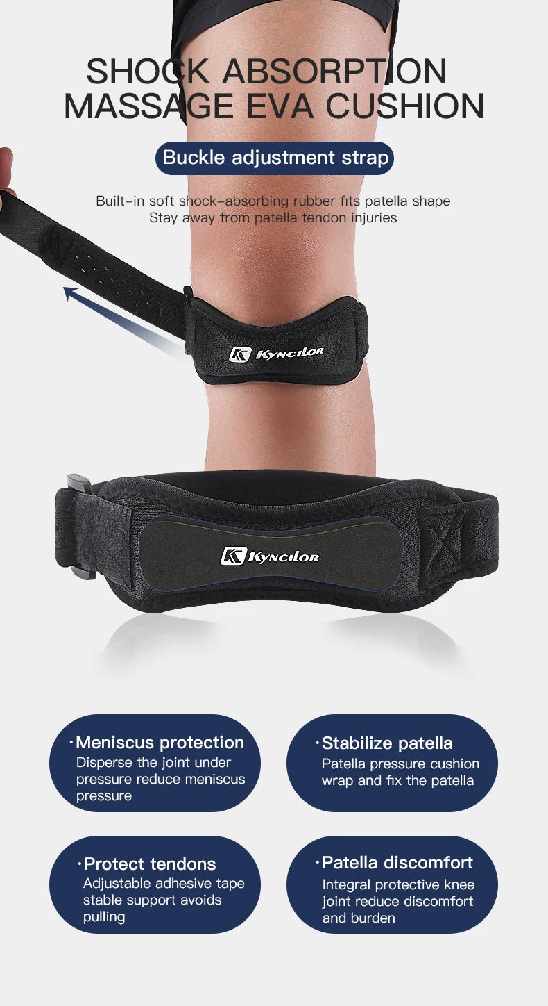 Adjustable Knee Support Strap – Patellar Brace for Sports & Running