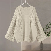 Yaminiya Women's Oversized Turtleneck Jumper – Cosy Knit Sweater