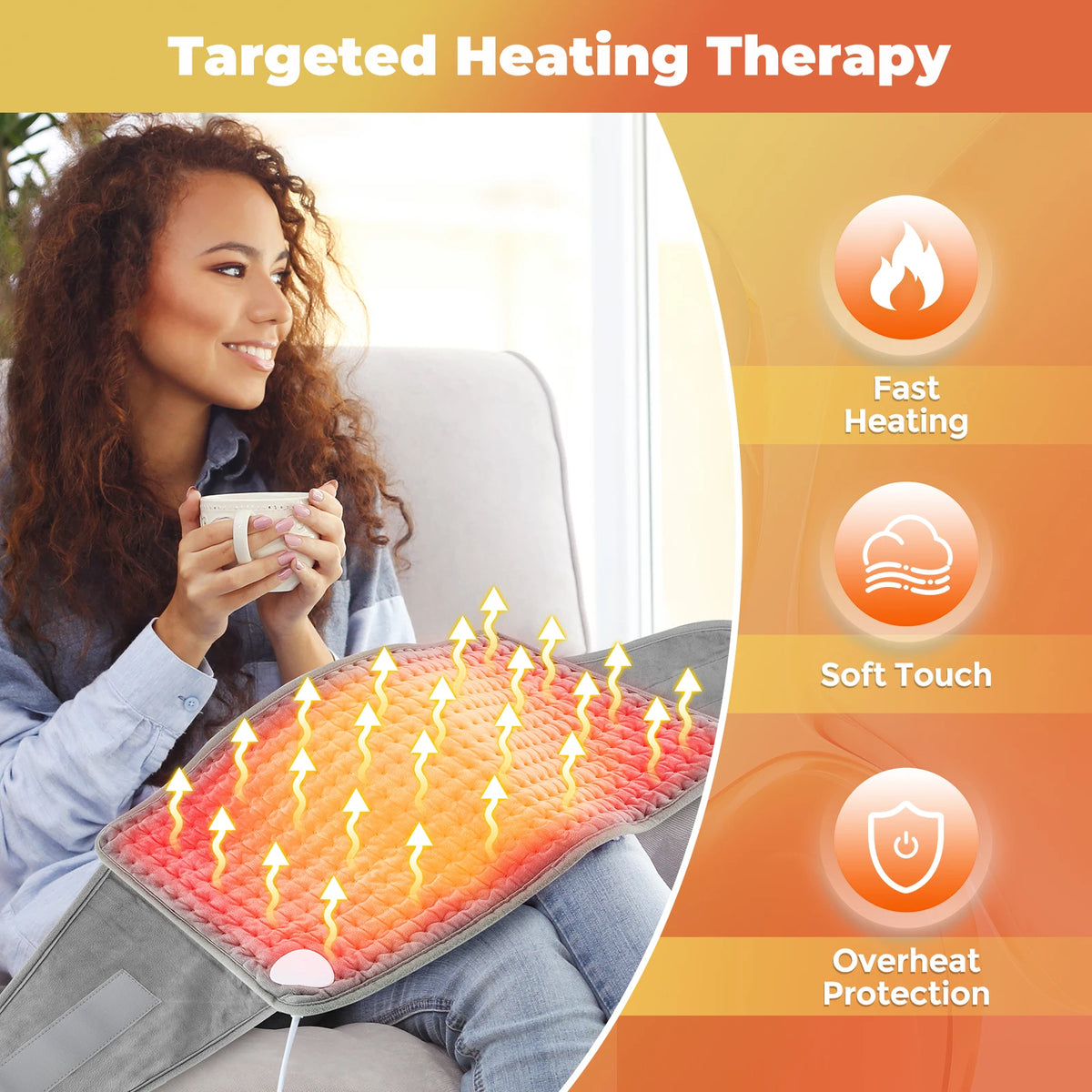 Electric Heated Waist Belt – 9 Heat Levels, Lumbar & Back Warmer