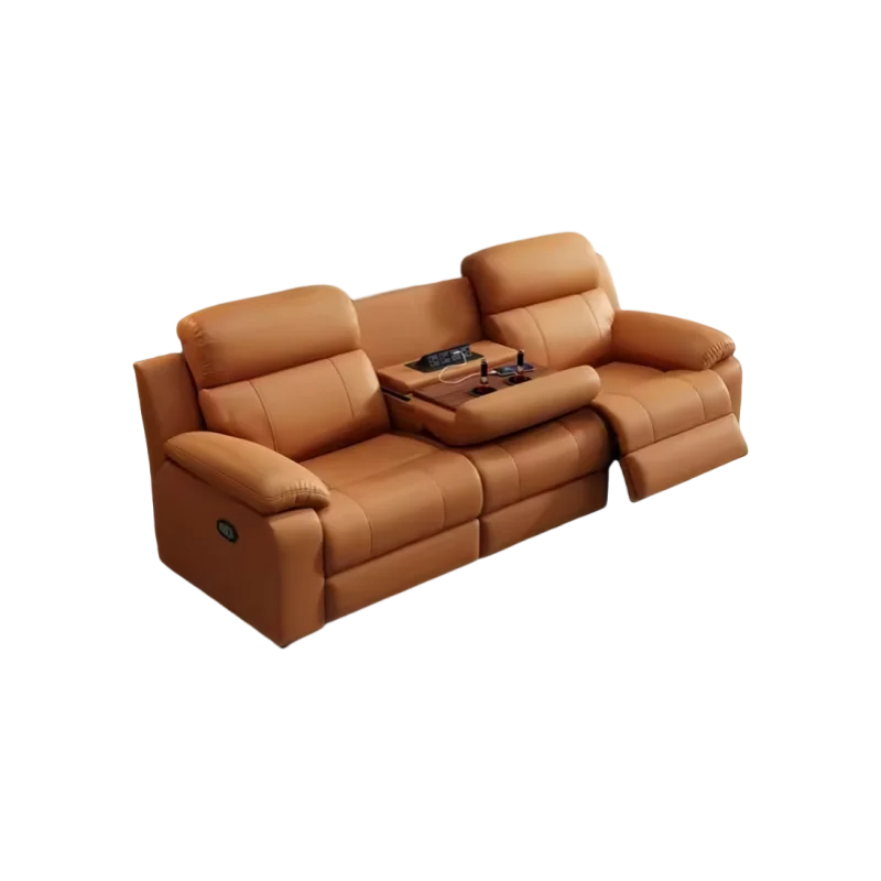 Electric Home Theatre Sofa — 3-Seater Power Recliner, USB, Lay-Flat