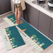 Non-Slip Velvet Kitchen Runner Mat – Absorbent Long Floor Rug