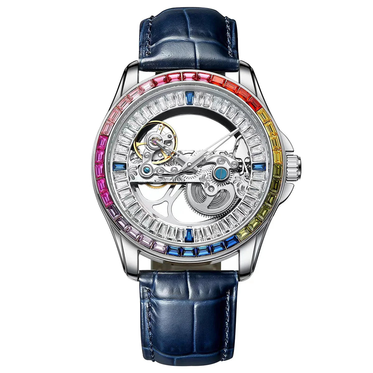 AILANG Men's Transparent Skeleton Automatic Watch – Double-Sided Dial