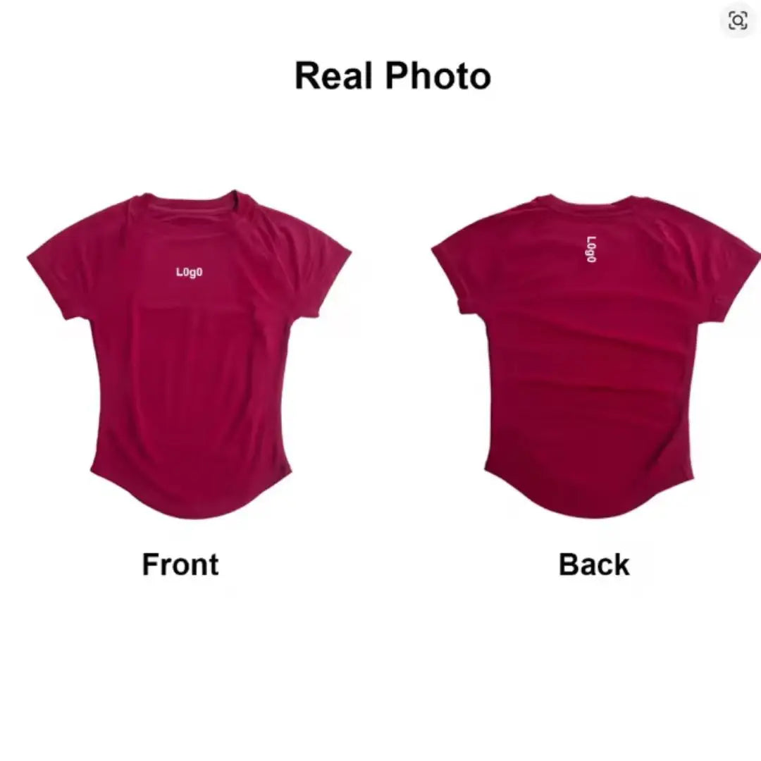 Dneyf Women's Quick-Dry Workout T-Shirt – Breathable Gym Top