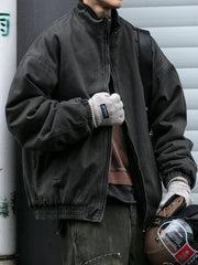 Men's Vintage Polar Wool Winter Jacket – Thick Warm Zip-Up Coat