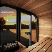 3–4 Person Outdoor Wooden Sauna – Solid Wood Steam Sauna with Wood-Burning Stove